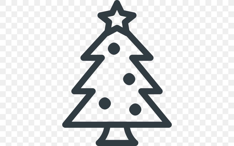 Christmas Tree, PNG, 512x512px, Christmas Tree, Area, Black And White, Christmas, Christmas Decoration Download Free
