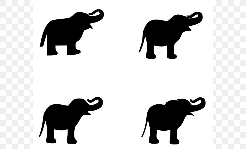 Indian Elephant Stencil Clip Art, PNG, 600x496px, Indian Elephant, African Elephant, Animal, Asian Elephant, Big Cats Download Free