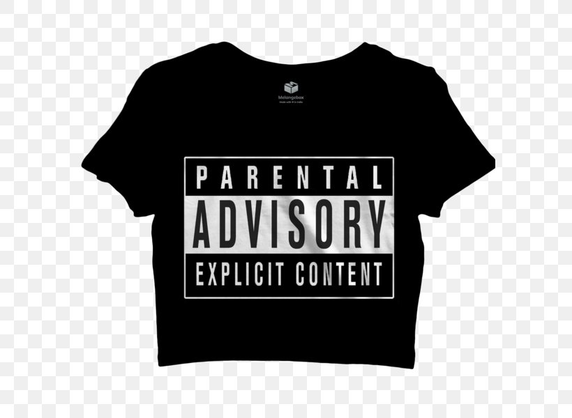 T-shirt Parental Advisory Crop Top Label, PNG, 600x600px, Watercolor, Cartoon, Flower, Frame, Heart Download Free