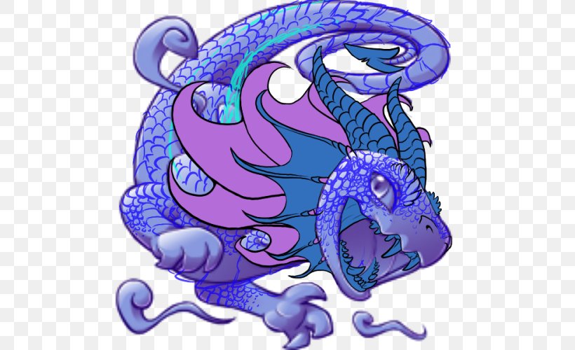 Dragon Fish .cf Clip Art, PNG, 500x500px, Dragon, Art, Electric Blue, Fictional Character, Fish Download Free