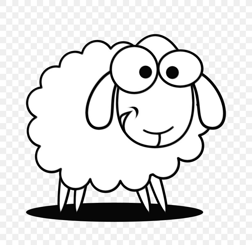 Sheep Drawing Silhouette Clip Art Illustration, PNG, 800x796px, Sheep, Art, Black Sheep, Blackandwhite, Cartoon Download Free