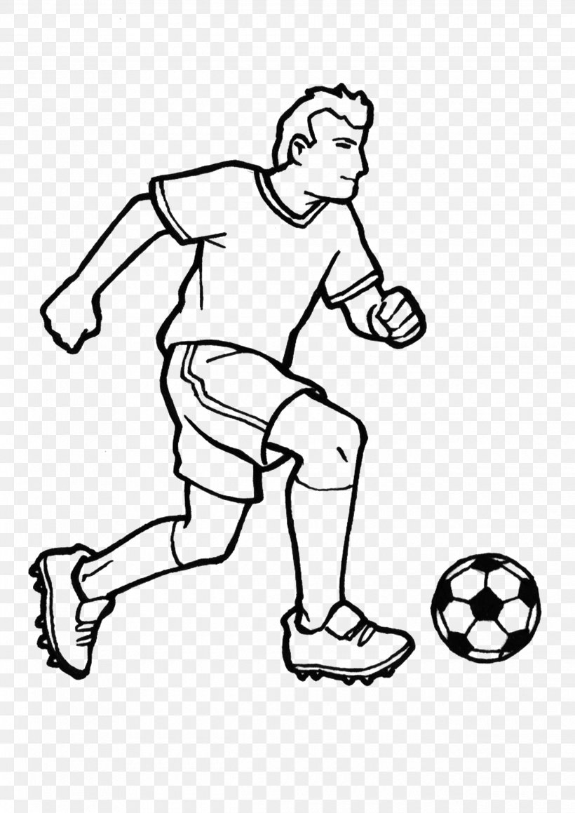 Football Coloring Book Black And White Sport, PNG, 2480x3508px, Football, Area, Arm, Ball, Black And White Download Free