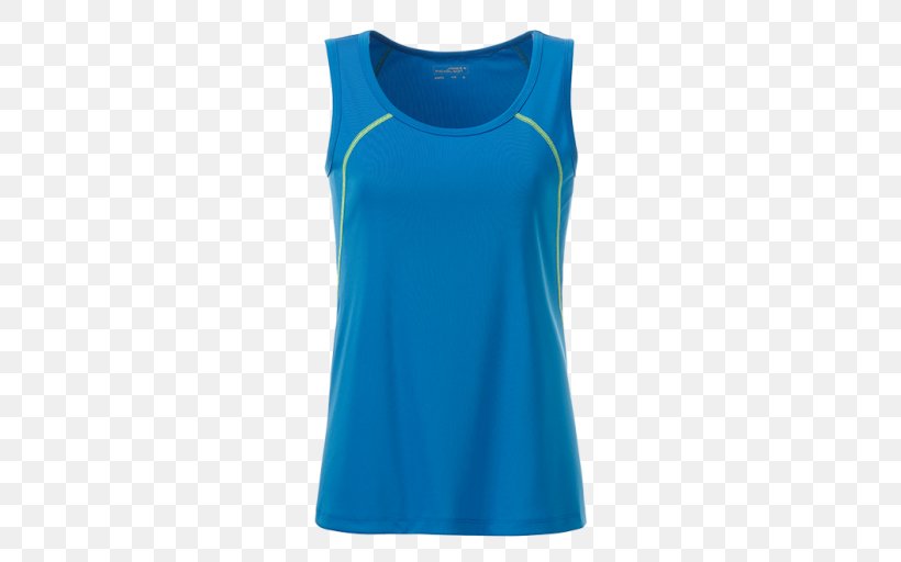 T-shirt Sleeveless Shirt Gilets, PNG, 512x512px, Tshirt, Active Shirt, Active Tank, Aqua, Azure Download Free