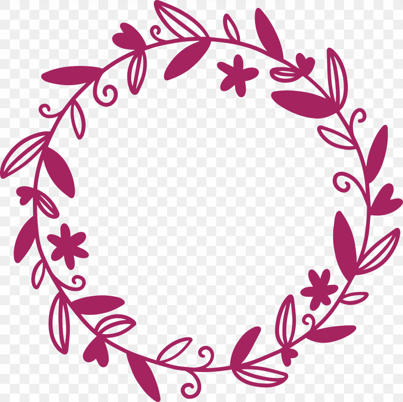Christmas Frame Floral Frame Flower Frame, PNG, 2951x2943px, Christmas Frame, Circle, Floral Frame, Flower Frame, Magenta Download Free