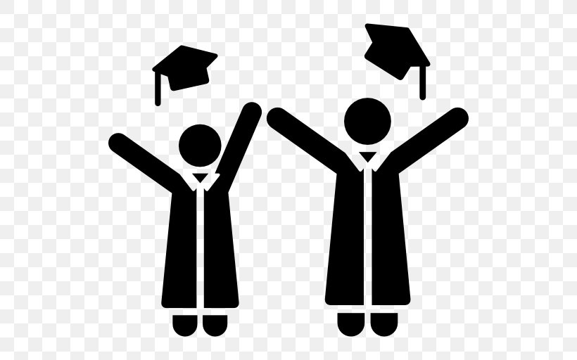 Graduation Ceremony Student, PNG, 512x512px, Graduation Ceremony, Black And White, Brand, Communication, Education Download Free