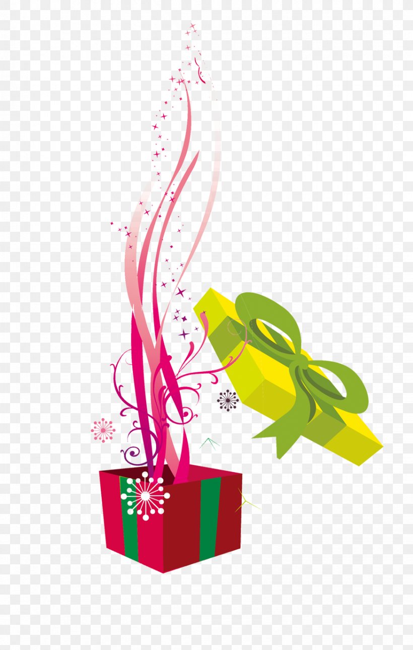 Gift Ribbon Computer File, PNG, 873x1374px, Gift, Art, Floral Design, Flower, Green Download Free