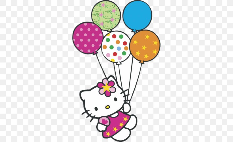 Hello Kitty Balloon Clip Art, PNG, 500x500px, Hello Kitty, Area, Artwork, Balloon, Balloon Light Download Free