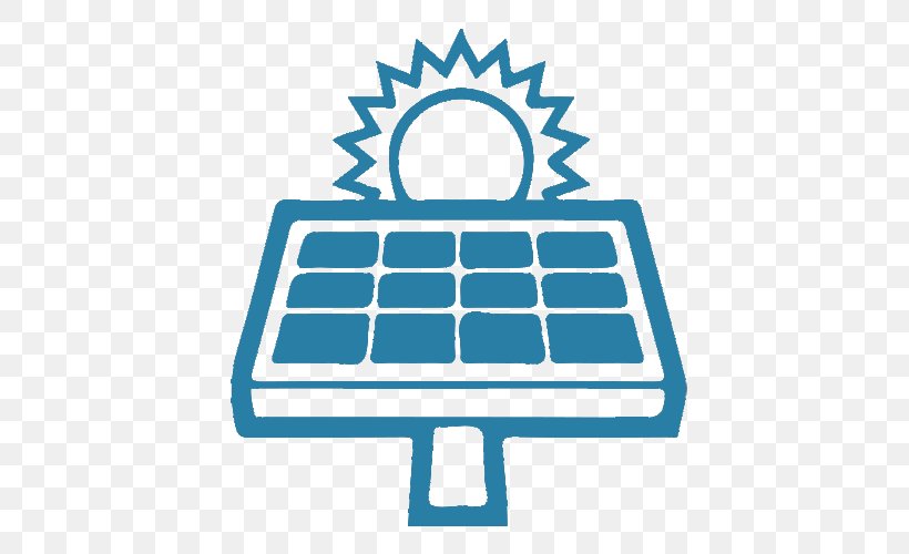 Solar Panels Solar Energy Solar Power, PNG, 500x500px, Solar Panels, Area, Blue, Brand, Carborundum Universal Limited Download Free