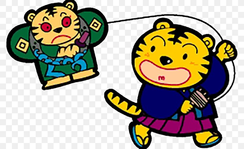 Tiger Yellow Clip Art, PNG, 782x500px, Tiger, Animal, Cartoon, Kite, Technology Download Free