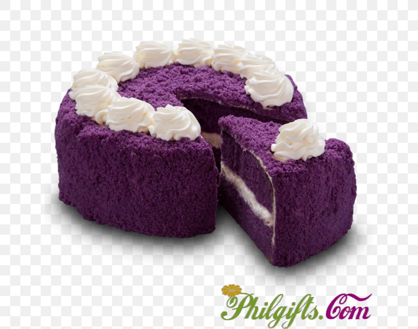 Ube Halaya Red Ribbon Filipino Cuisine Chiffon Cake Pandan Cake, PNG, 645x645px, Ube Halaya, Black Forest Gateau, Buttercream, Cake, Cheesecake Download Free