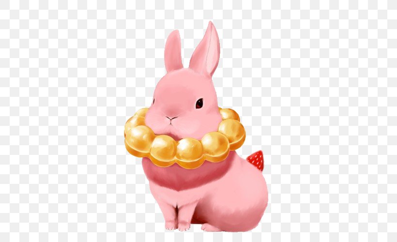 Easter Bunny Rabbit Food Pixiv Illustration, PNG, 500x500px, Easter Bunny, Art, Bread, Dessert, Drawing Download Free