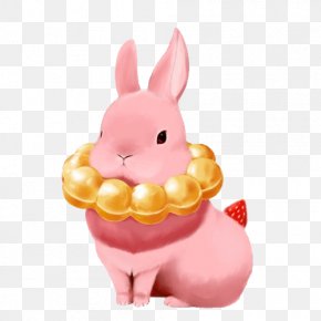 Pink Rabbit - Easter Bunny Rabbit Food Pixiv Illustration PNG