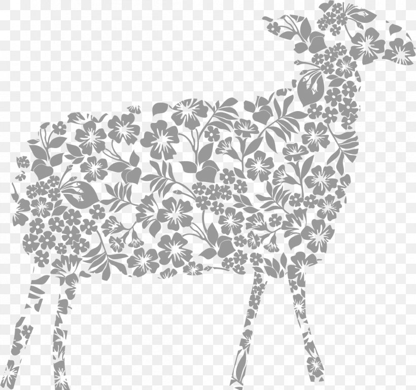 Sheep, PNG, 1201x1127px, Sheep, Area, Black, Black And White, Creativity Download Free