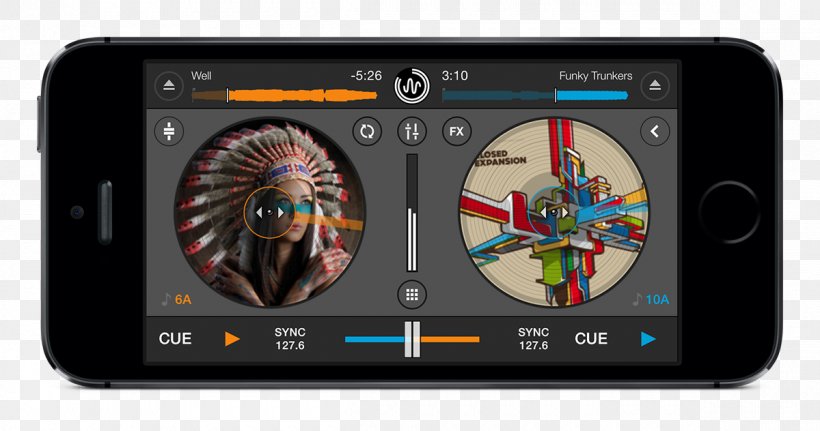 Smartphone IPod Touch Cross/CrossDJ IPhone 5 Disc Jockey, PNG, 1200x632px, Smartphone, Apple Ipad Family, Audio Mixers, Audio Mixing, Automotive Navigation System Download Free