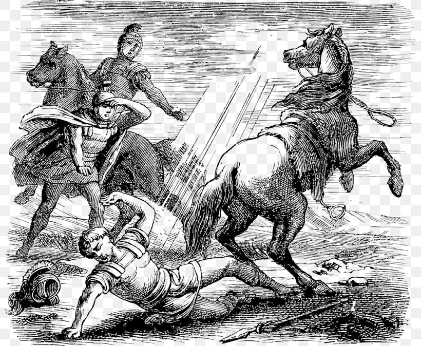 The Conversion Of Saint Paul Conversion Of Paul The Apostle Religious Conversion Illustration, PNG, 800x674px, Conversion On The Way To Damascus, Apostle, Art, Black And White, Chariot Download Free
