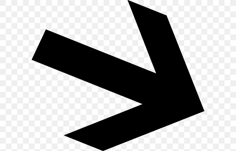 Angle Arrow Clip Art, PNG, 600x526px, Right Angle, Black, Black And White, Brand, Monochrome Download Free