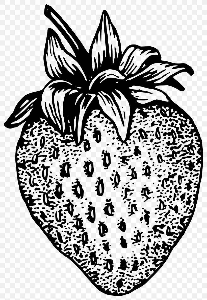 Strawberry Black And White Clip Art, PNG, 1659x2400px, Watercolor, Cartoon, Flower, Frame, Heart Download Free