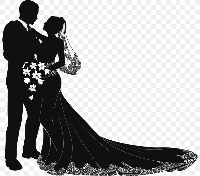 Wedding Bridegroom Couple Clip Art, PNG, 800x722px, Wedding, Black And White, Bride, Bridegroom, Ceremony Download Free