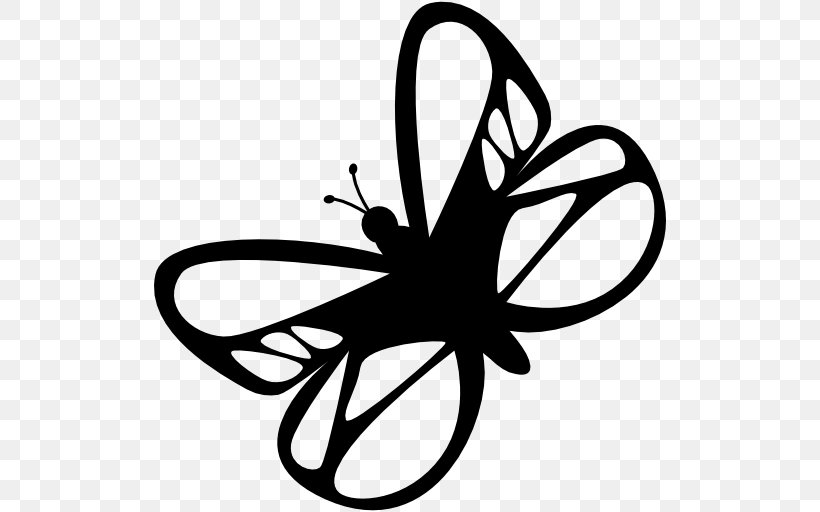 Butterfly Insect Clip Art, PNG, 512x512px, Butterfly, Animal, Artwork, Black, Black And White Download Free