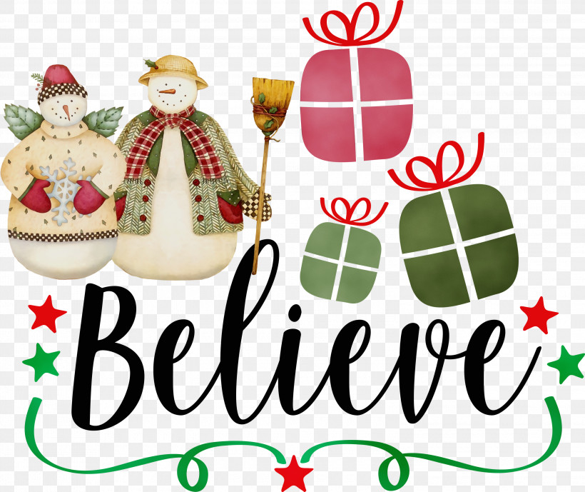 Christmas Day, PNG, 3000x2521px, Believe, Christmas, Christmas Day, Christmas Eve, Christmas Gift Download Free