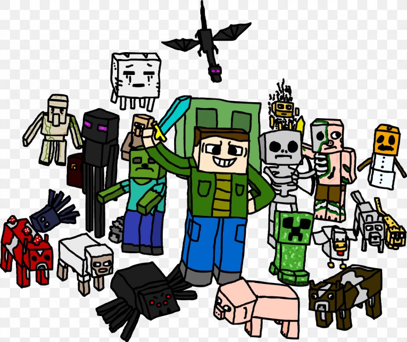 Minecraft Creeper Mob, PNG, 1178x990px, Watercolor, Cartoon, Flower, Frame, Heart Download Free