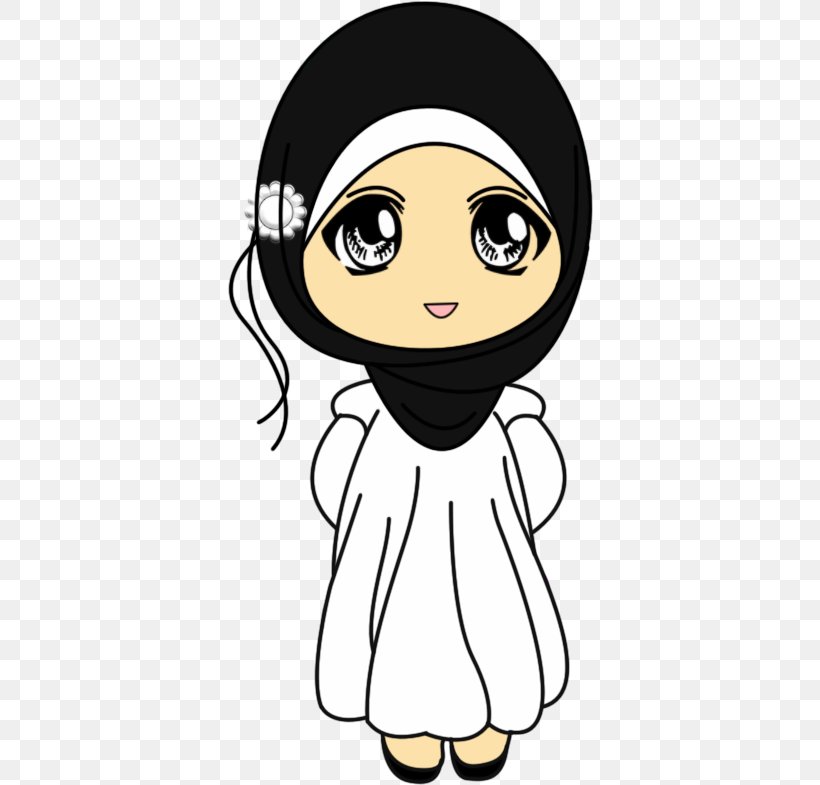 Muslim Islam Hijab Allah Alhamdulillah, PNG, 380x785px, Watercolor, Cartoon, Flower, Frame, Heart Download Free