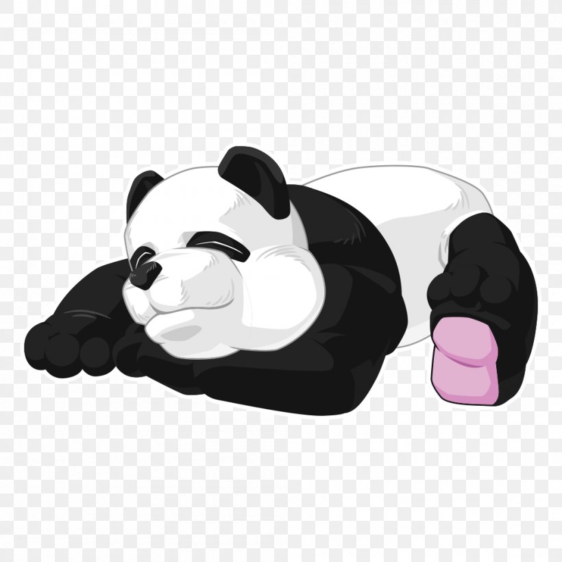 Giant Panda Royalty-free Illustration, PNG, 1000x1000px, Giant Panda, Bear, Black, Carnivoran, Cartoon Download Free