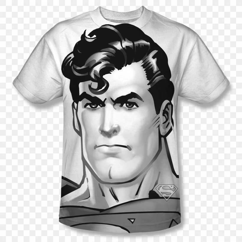 T-shirt Superman Batman White Justice League, PNG, 1000x1000px, Tshirt, Batman, Black And White, Brand, Clothing Download Free