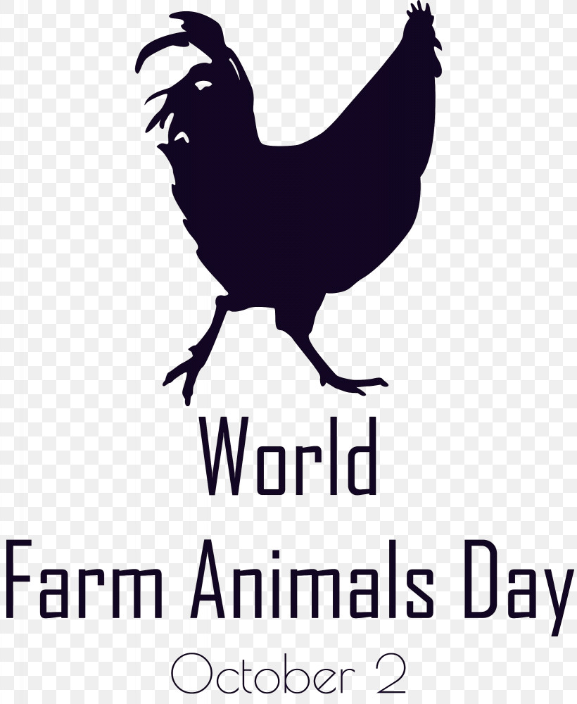 World Farm Animals Day, PNG, 2458x3000px, Fowl, Beak, Black And White, Chicken, Cortana Download Free