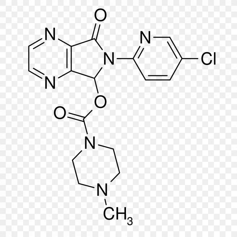 Zopiclone Hypnotic Therapy Pharmaceutical Drug, PNG, 1200x1200px, Zopiclone, Area, Auto Part, Black And White, Chemical Compound Download Free