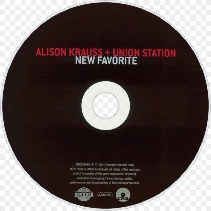 Compact Disc New Favorite Alison Krauss & Union Station Disk Storage Computer, PNG, 1000x1000px, Watercolor, Cartoon, Flower, Frame, Heart Download Free