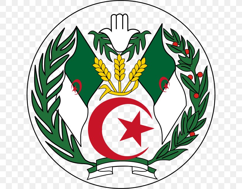 French Algeria Emblem Of Algeria Coat Of Arms Flag Of Algeria, PNG, 640x640px, Algeria, Artwork, Ball, Coat Of Arms, Coats Of Arms And Emblems Of Africa Download Free