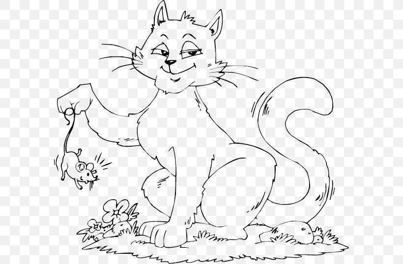 Cat Mouse Coloring Book Colouring Pages Image, PNG, 600x538px, Cat, Animal Figure, Artwork, Black And White, Carnivoran Download Free