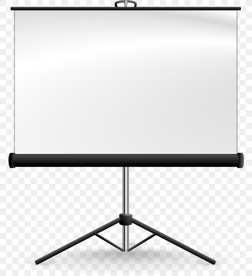 Projection Screen Video Projector Computer Monitor Clip Art, PNG, 769x900px, Projection Screen, Area, Black And White, Computer Monitor, Computer Monitor Accessory Download Free