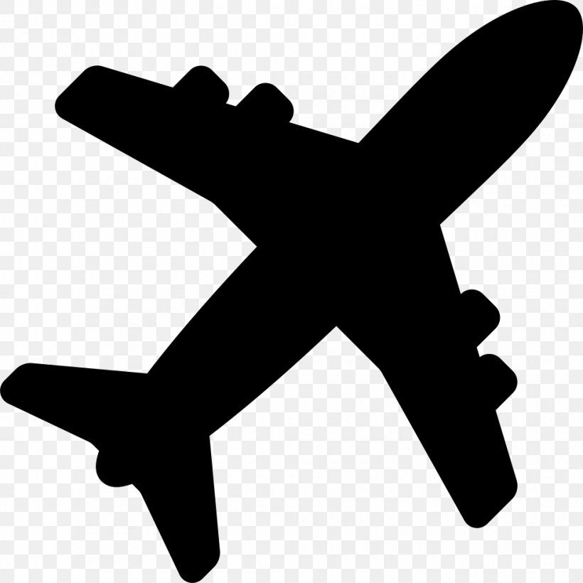 Airplane Clip Art, PNG, 980x980px, Airplane, Aircraft, Black And White, Cargo Aircraft, Finger Download Free