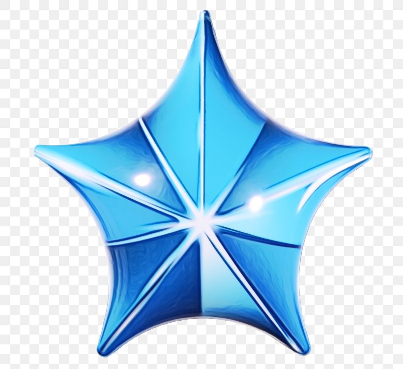 Blue Star, PNG, 750x750px, Watercolor, Blue, Paint, Star, Wet Ink Download Free