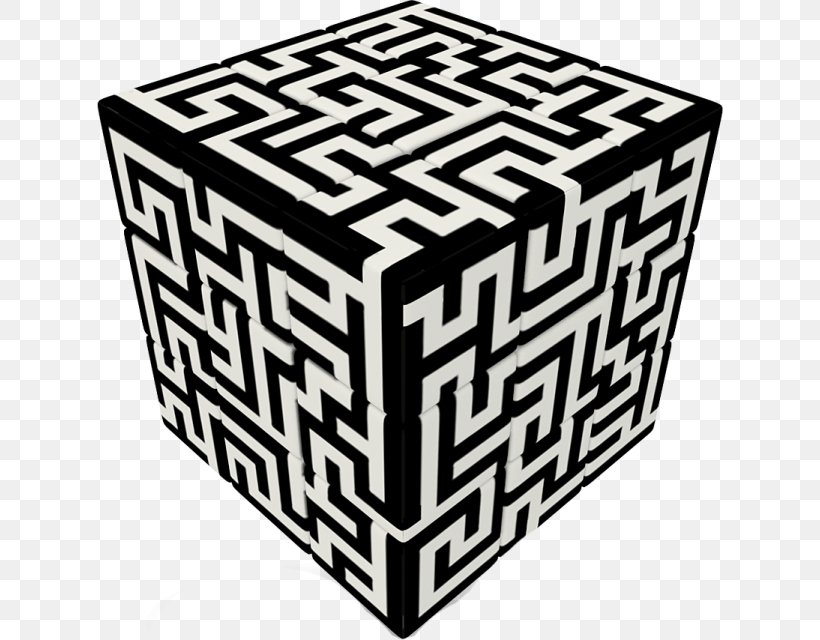 V-Cube 7 Jigsaw Puzzles Labyrinth Magic Cubes V-Cube, PNG, 640x640px, Cube, Black And White, Combination Puzzle, Cube Zero, Game Download Free
