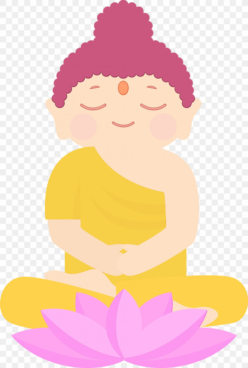 Cartoon Sitting Physical Fitness, PNG, 2021x3000px, Bodhi Lotus, Cartoon, Lotus, Paint, Physical Fitness Download Free