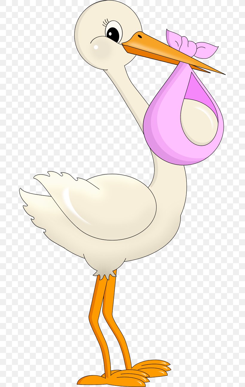 Baby Shower White Stork Child Infant Clip Art, PNG, 692x1294px, Watercolor, Cartoon, Flower, Frame, Heart Download Free