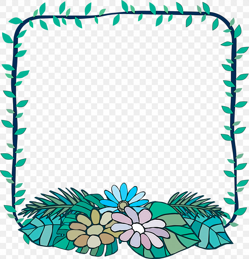 Nature Frame Flower Frame Leaf Frame, PNG, 2883x3000px, Nature Frame, Branch, Floral Design, Flower, Flower Frame Download Free