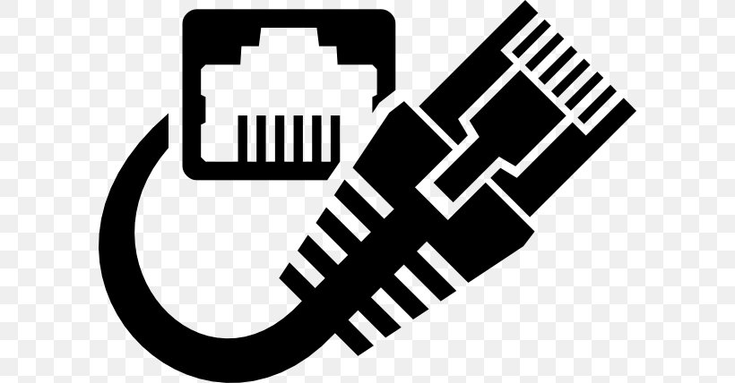 Ethernet Network Cables Clip Art, PNG, 600x428px, Ethernet, Black And White, Brand, Computer Network, Electrical Cable Download Free