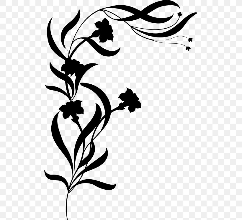 Floral Design Illustration Silhouette Visual Arts, PNG, 522x746px, Floral Design, Art, Black And White, Blackandwhite, Botany Download Free
