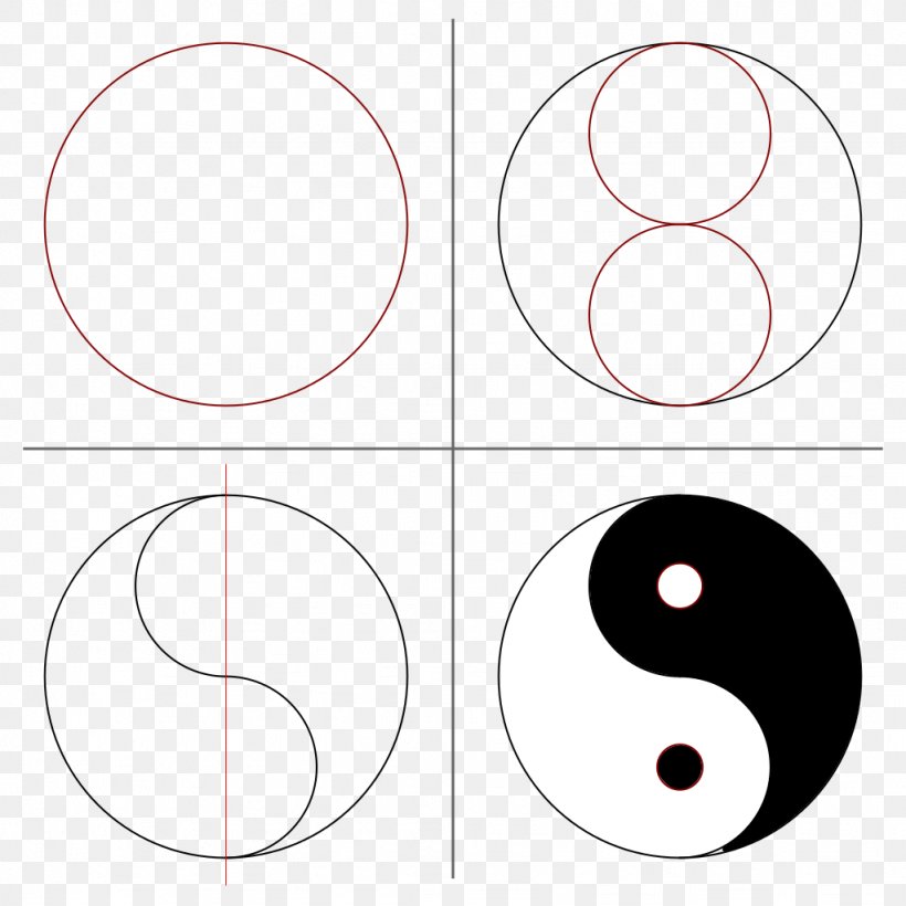 Circle Yin And Yang Geometric Shape, PNG, 1024x1024px, Yin And Yang, Area, Computer Font, Diagram, Drawing Download Free
