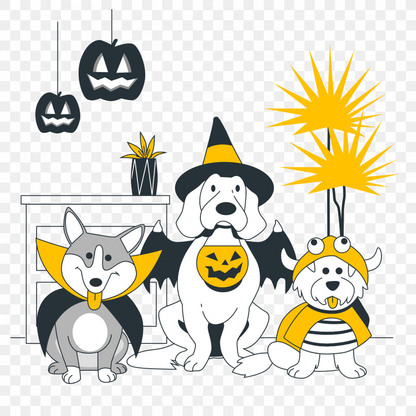 Halloween, PNG, 2000x2000px, Halloween, Breed, Cartoon, Cat, Dog Download Free