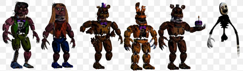 Five Nights At Freddy's: Sister Location Five Nights At Freddy's 4 Five Nights At Freddy's 3 Five Nights At Freddy's 2, PNG, 1641x486px, Action Toy Figures, Action Figure, Animatronics, Fictional Character, Figurine Download Free