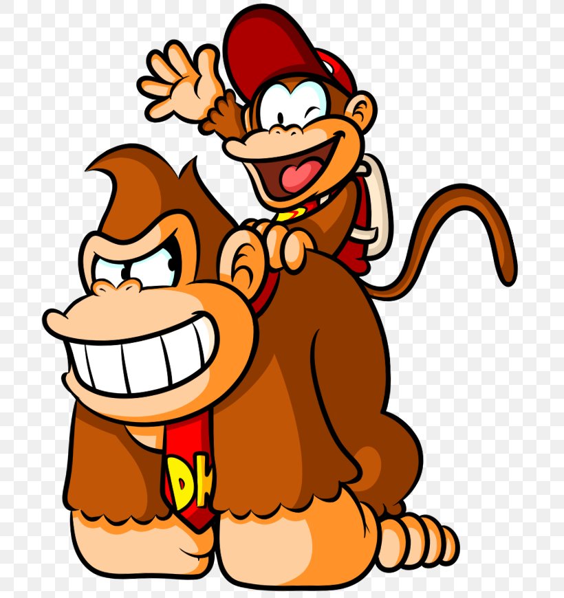 Donkey Kong Country Returns Diddy Kong Racing Donkey Kong Country 2: Diddy's Kong Quest, PNG, 729x870px, Donkey Kong, Arcade Game, Area, Artwork, Beak Download Free