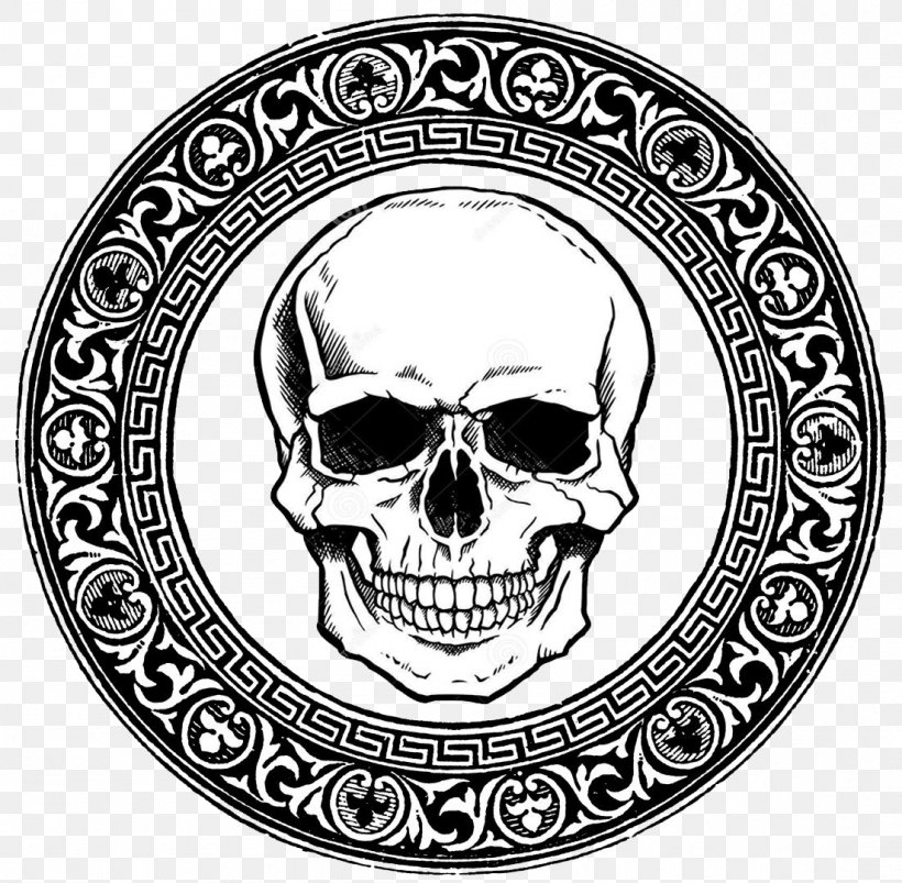 Skull Vector Graphics Drawing Image Illustration, PNG, 1102x1080px, Skull, Art, Black And White, Bone, Drawing Download Free