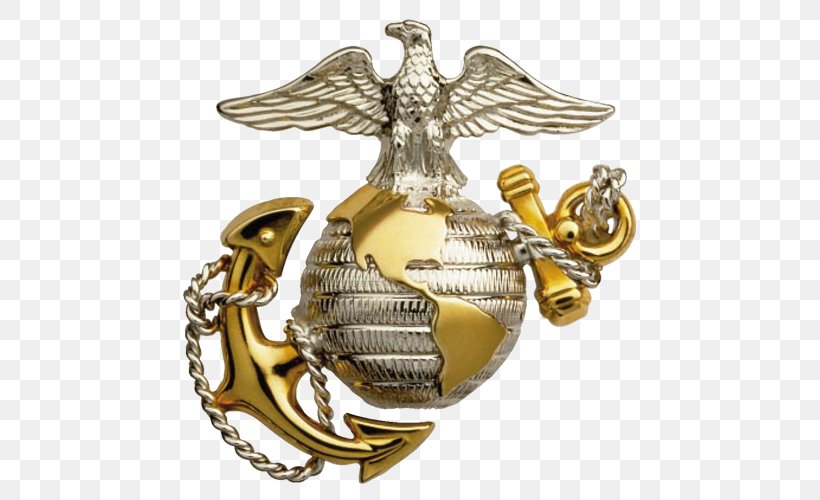 Eagle, Globe, And Anchor United States Marine Corps, PNG, 500x500px, Eagle Globe And Anchor, Anchor, Badge, Brass, Continental Marines Download Free