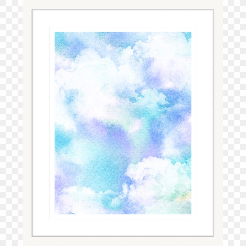 Cloud Picture Frames Watercolor Painting Blue, PNG, 1000x1000px, Cloud, Aqua, Atmosphere, Blue, Color Download Free
