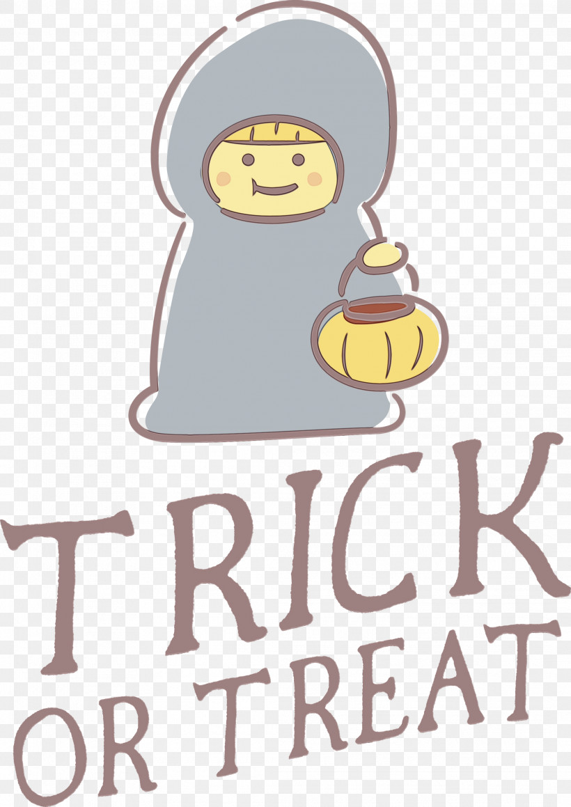 Logo Cartoon Happiness Line Behavior, PNG, 2122x3000px, Trick Or Treat, Behavior, Biology, Cartoon, Happiness Download Free